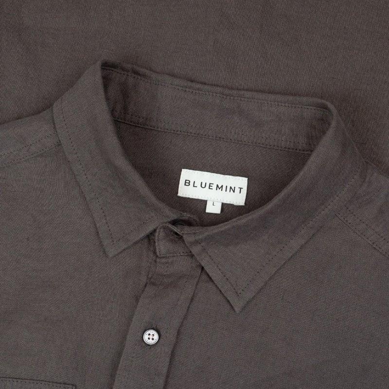 Bluemint LAWRENCE TRUFFLE Linen Shirt With Flap Pockets