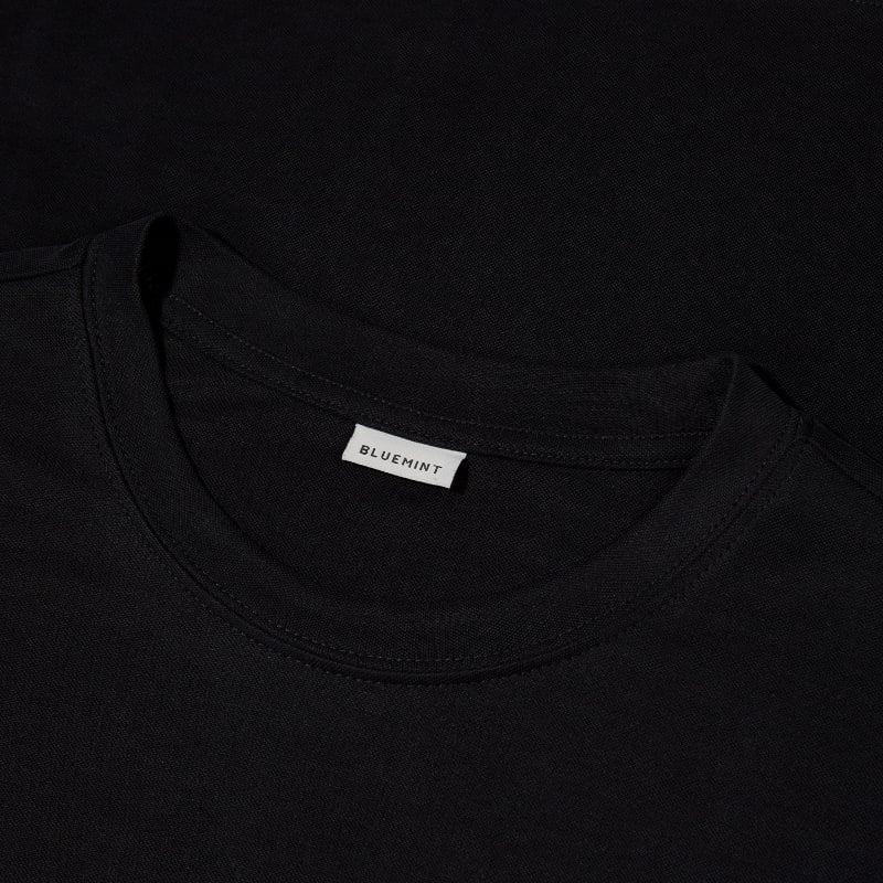 Bluemint LEONG BLACK Long Sleeve Cotton Blend T-Shirt