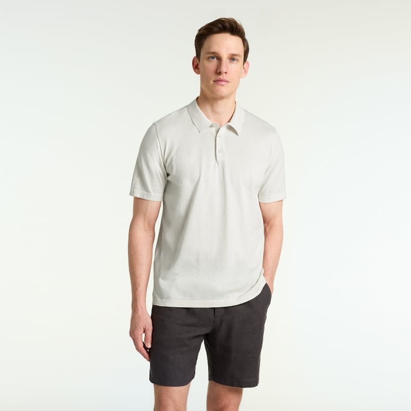 Bluemint LEWIS SHORT SLEEVE ECRU Short-Sleeve Polo Shirt
