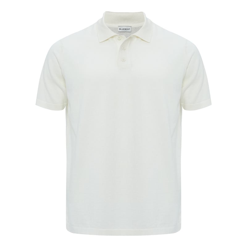 bluemint LEWIS SHORT SLEEVE ECRU Short-Sleeve Polo Shirt
