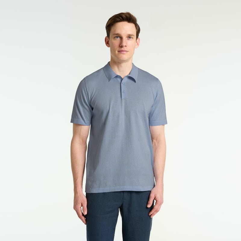 Bluemint LEWIS SHORT SLEEVE SKY BLUE Short-Sleeve Polo Shirt