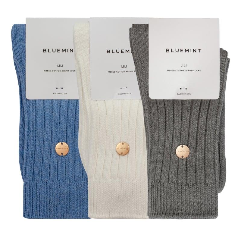 bluemint LILI 3 PACK MULTICOLOUR Ribbed Cotton-Blend Socks