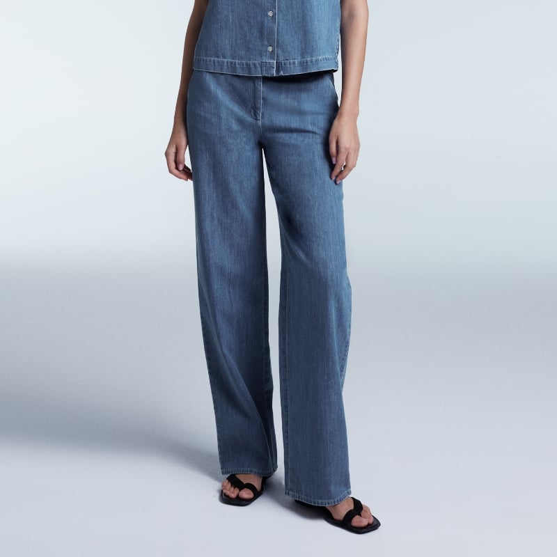 bluemint LISA MEDIUM INDIGO Wide-leg Denim Trousers