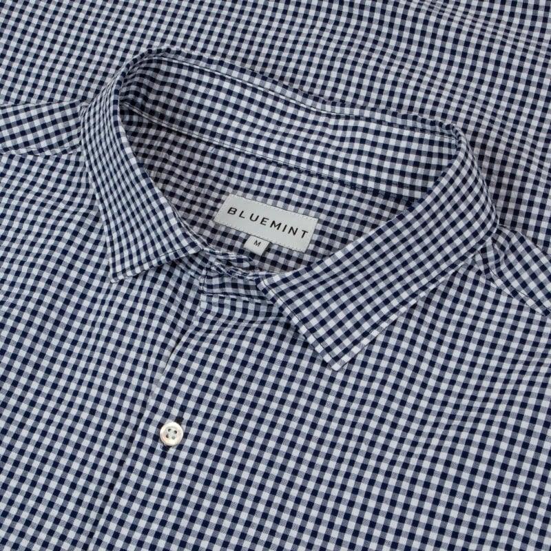 Bluemint LUCA CRINCKLED BLUE CHECKED Crinkled Cotton Shirt