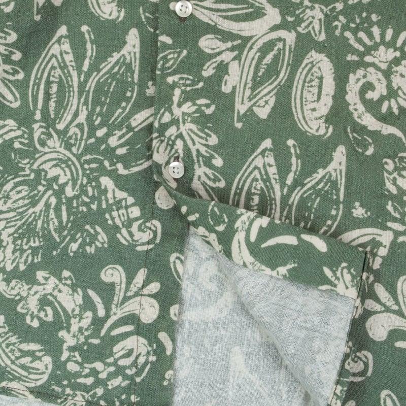 Bluemint LUCA SHORT SLEEVE PRINTED RAINFOREST PAISLEY Short-Sleeved Linen Shirt