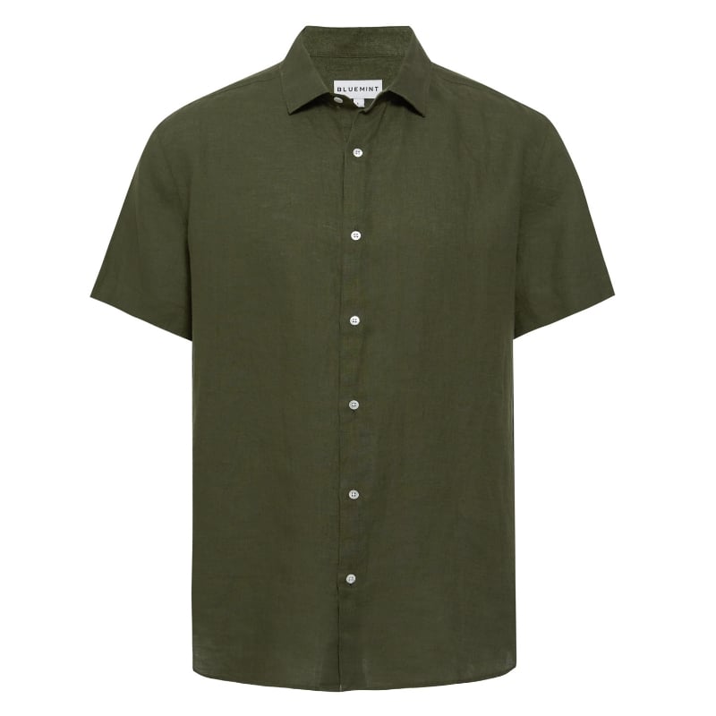 bluemint LUCA SHORT SLEEVE RAINFOREST Short-Sleeved Linen Shirt