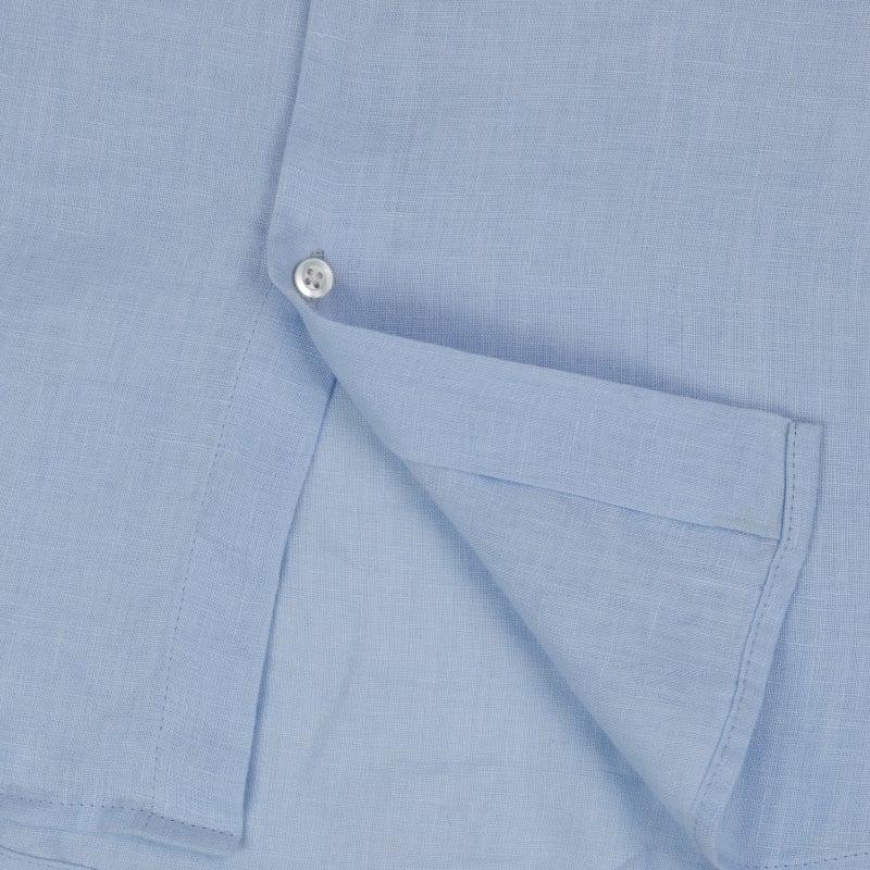 Bluemint LUCA SHORT SLEEVE SKY BLUE Short-Sleeved Linen Shirt