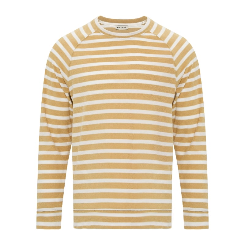 bluemint LUCAS CAPPUCCINO STRIPEY Towelling Sweatshirt