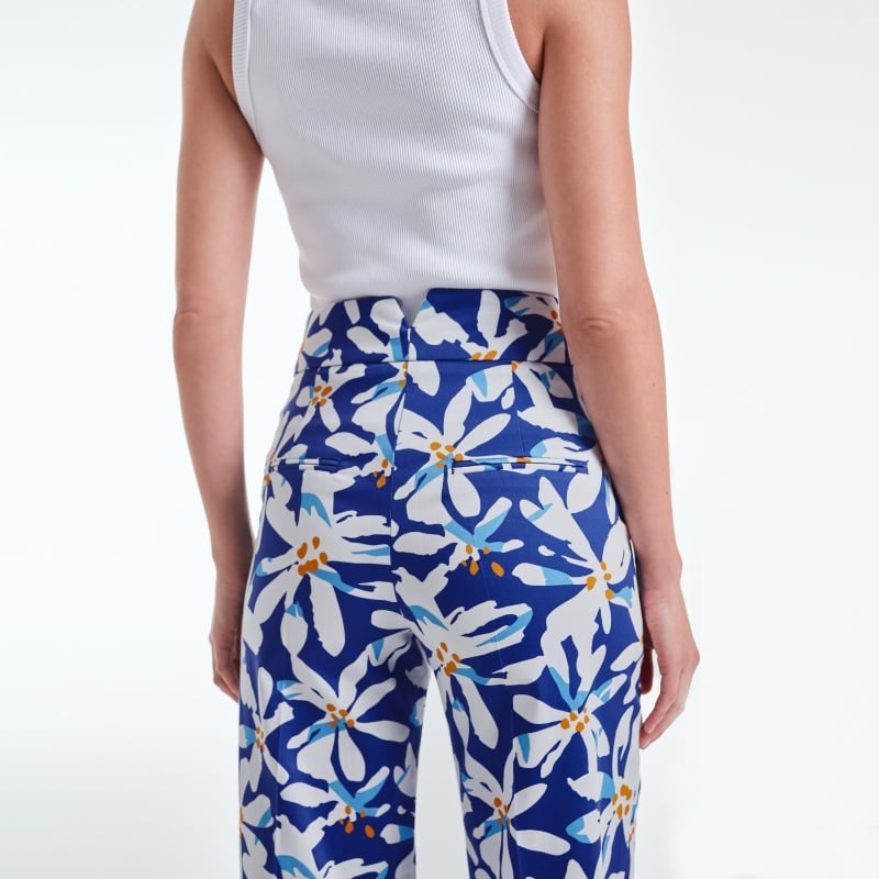 Bluemint LYNN BLUE PLUMERIA Printed Flared Trousers