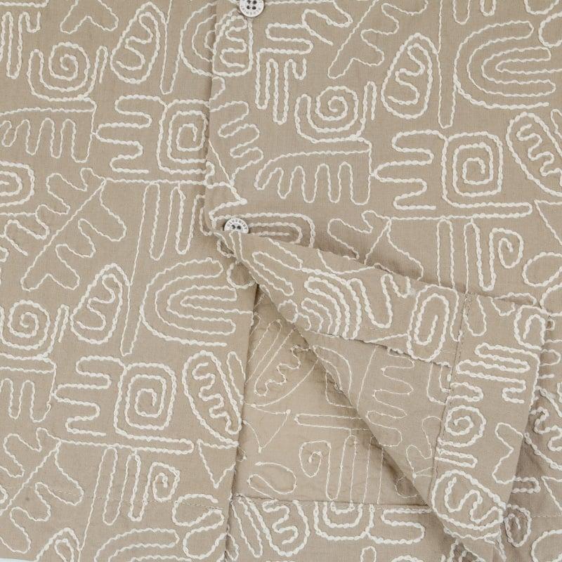 Bluemint MARS EMBROIDERED STONE Embroidered Kent-Collar Shirt