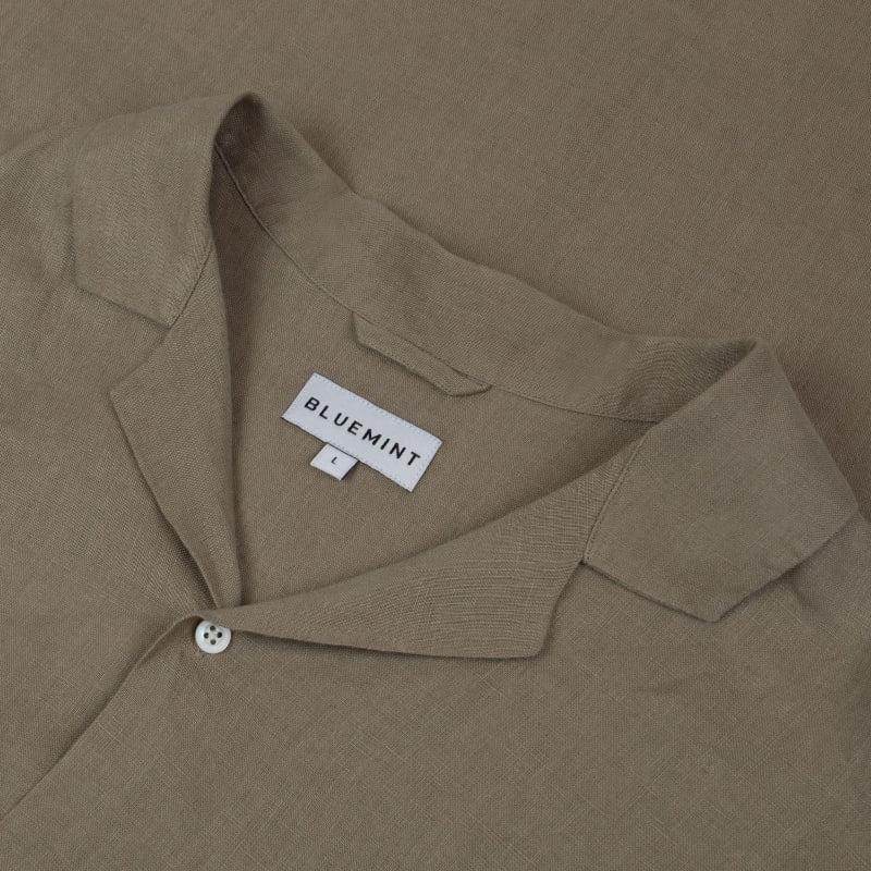 Bluemint MARS STONE Short Sleeve Camp-Collar Linen Shirt