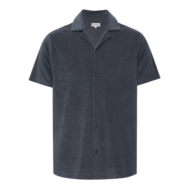 bluemint MARS TOWELLING MIDNIGHT Towelling Camp-Collar Shirt
