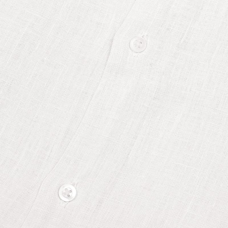 Bluemint MARS WHITE Short Sleeve Camp-Collar Linen Shirt