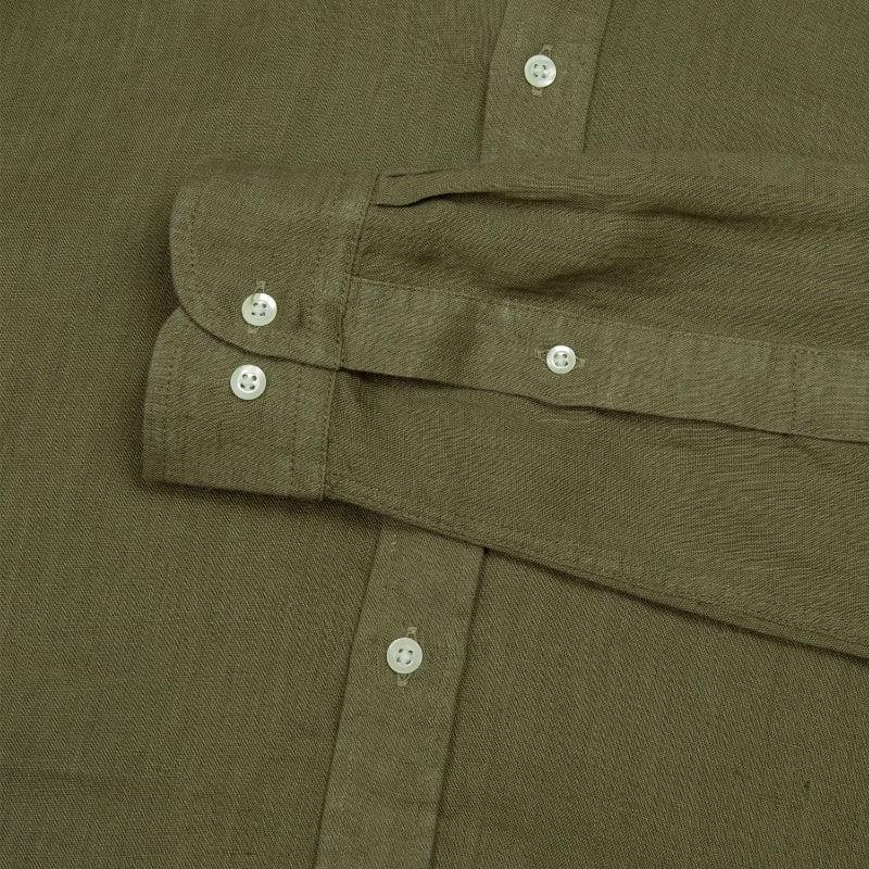Bluemint MARTIN ARMY Classic Linen Long Sleeve Shirt