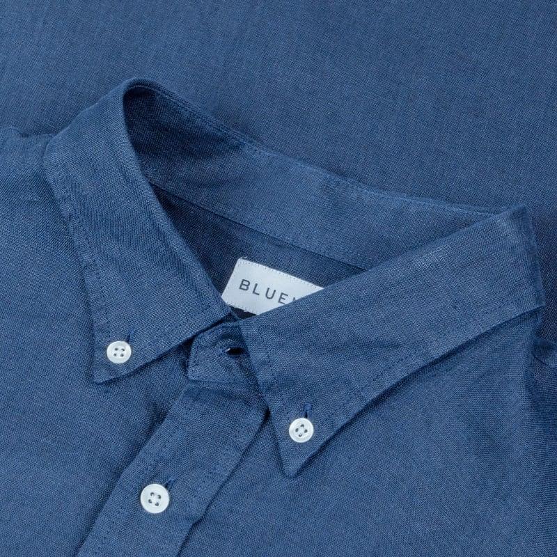 Bluemint MARTIN LAGOON BLUE Classic Linen Long Sleeve Shirt