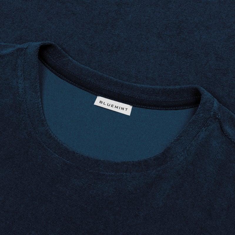 Bluemint MARVIN DARK NAVY Crew Neck Towelling T-Shirt
