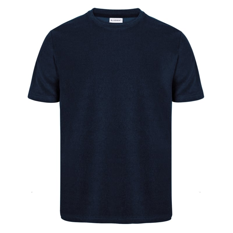 bluemint MARVIN DARK NAVY Crew Neck Towelling T-Shirt