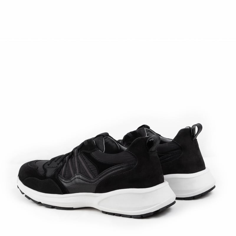 Bluemint MATT BLACK Premium Leather & Water-Repellent Sneakers