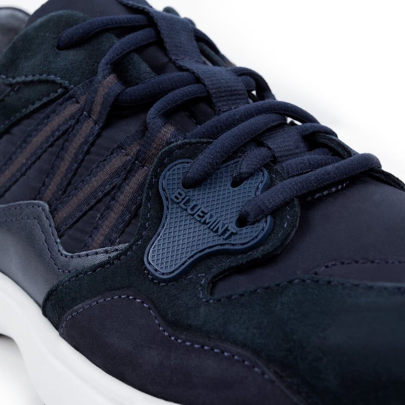 Bluemint MATT DARK NAVY Premium Leather & Water-Repellent Sneakers