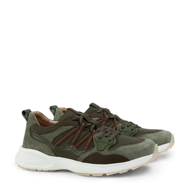 Bluemint MATT KHAKI Premium Leather & Water-Repellent Sneakers