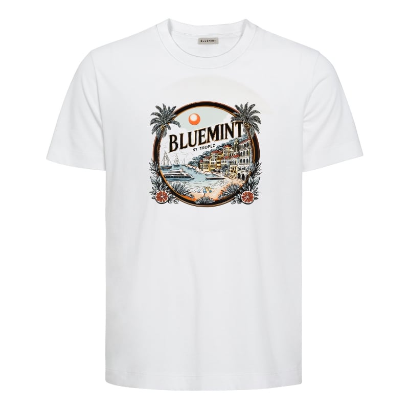 bluemint NOLAN PRINTED ST TROPEZ Printed Premium Interlock T-Shirt