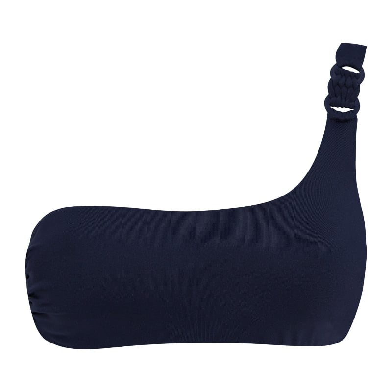 Bluemint NORA DARK NAVY One-Shoulder Bandeau Bikini Top