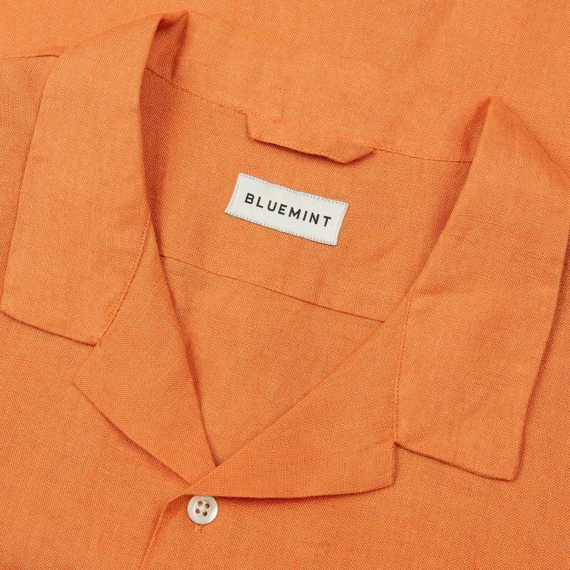 Bluemint PETER PEACH Kids Short-Sleeved Camp-Collar Linen Shirt
