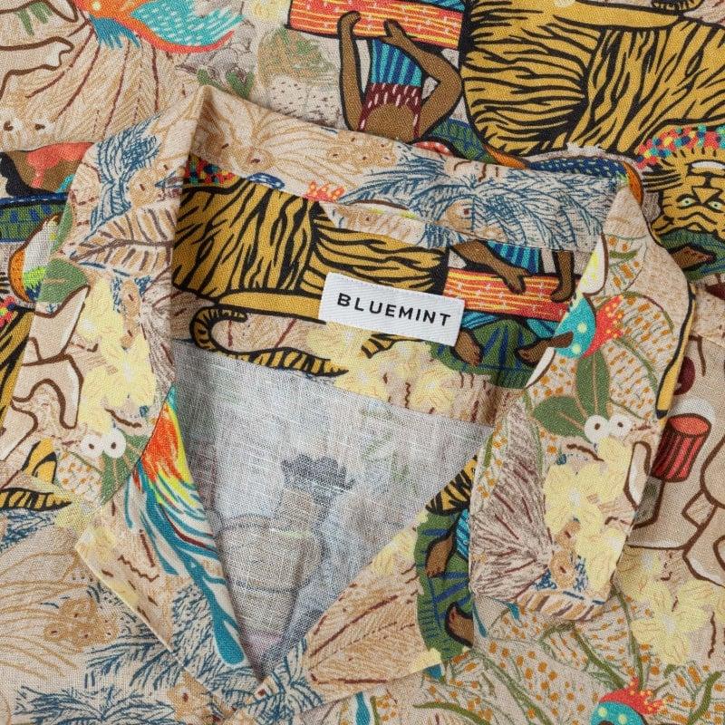 Bluemint PETER PRINTED HULUSAND Kids Short-Sleeved Printed Linen Shirt