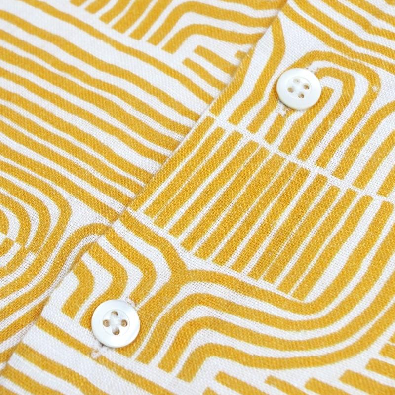 Bluemint PETER PRINTED SUNSET DANCE Kids Short-Sleeved Printed Linen Shirt