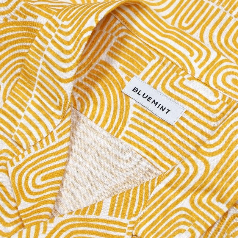 Bluemint PETER PRINTED SUNSET DANCE Kids Short-Sleeved Printed Linen Shirt