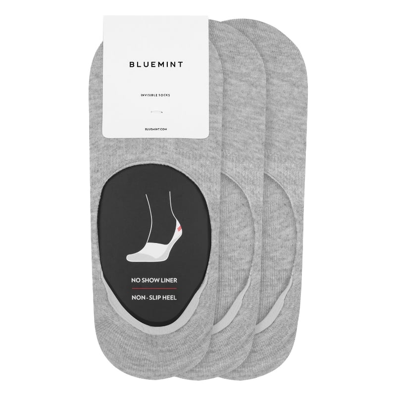 bluemint PI 3 PACK GREY MELANGE Three Pack No Show Socks