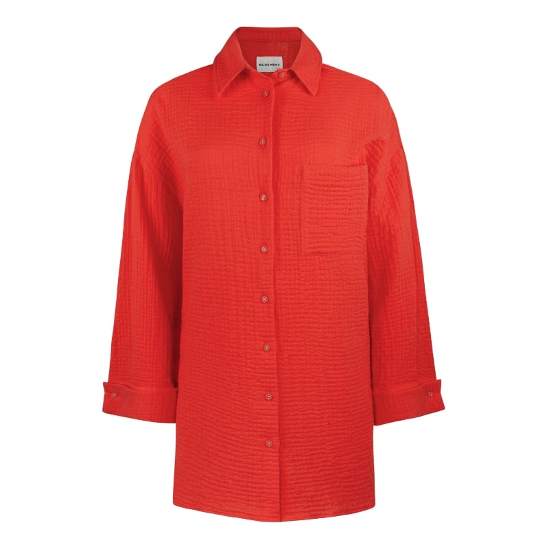 Bluemint RENATA VOLCANO Crinkled Cotton Blend Shirt