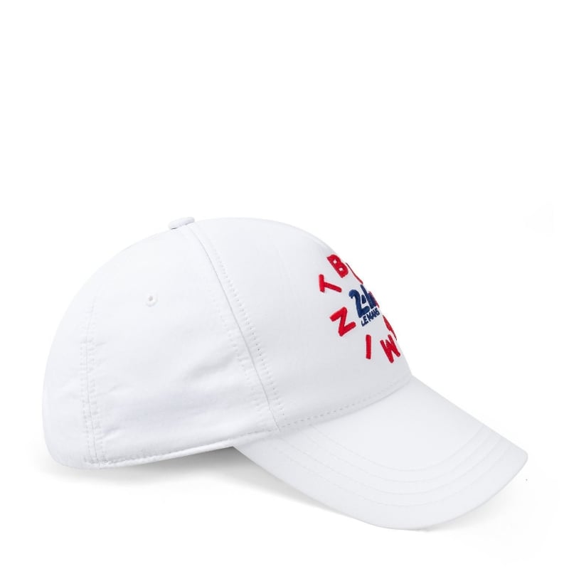 bluemint REX TECH 24H LE MANS WHITE Techno Fabric Logo Embroidered Baseball Cap