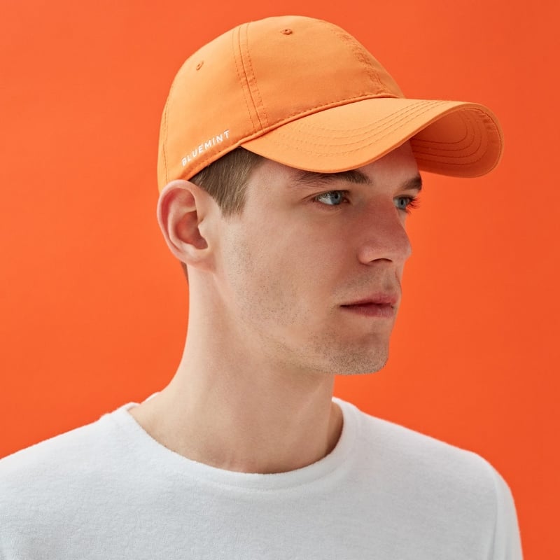 Bluemint REX TECH ORANGE Techno Fabric Logo Embroidered Baseball Cap