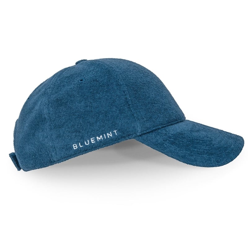 Bluemint REX TERRY CORAL BLUE Towelling Logo Embroidered Baseball Cap