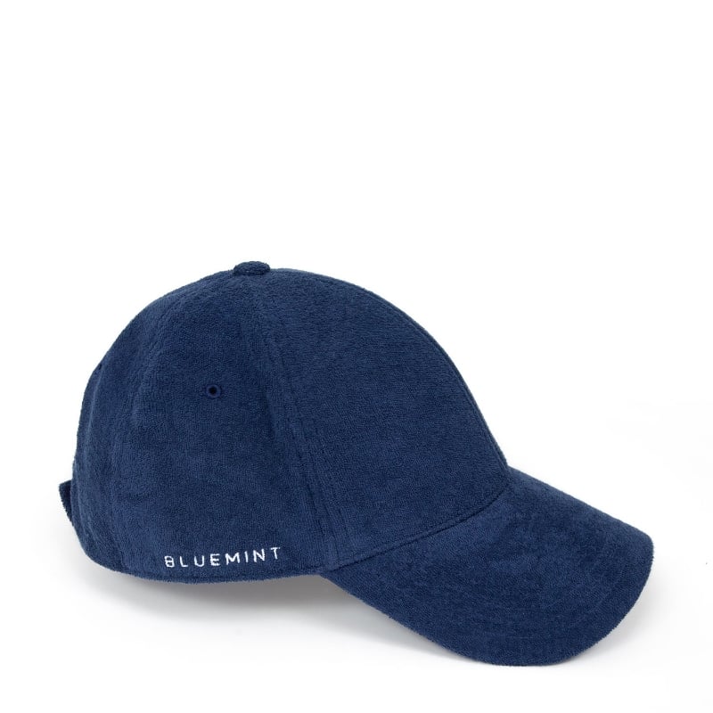 bluemint REX TERRY INDIGO Towelling Logo Embroidered Baseball Cap