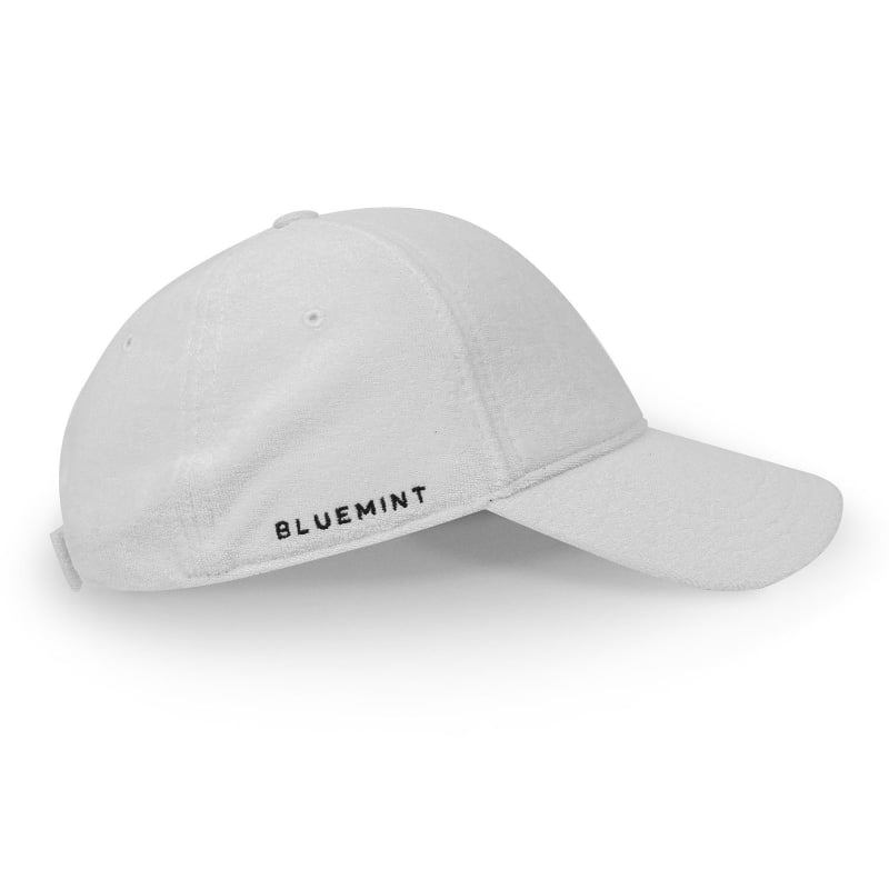 Bluemint REX TERRY WHITE Towelling Logo Embroidered Baseball Cap
