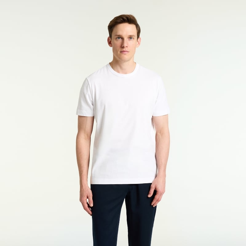 Bluemint RICCI BRUSHED WHITE Brushed Pima Cotton T-Shirt