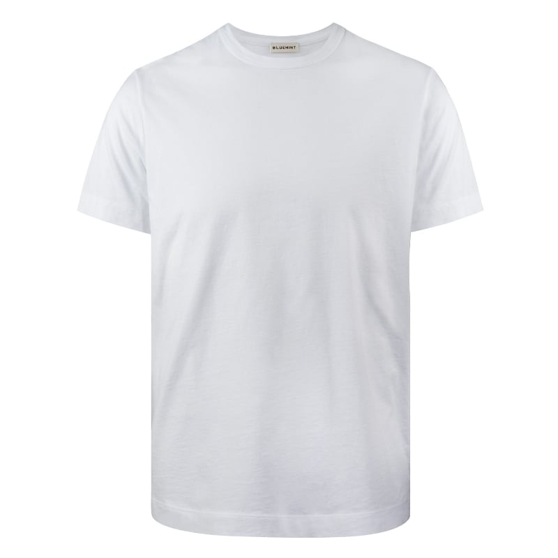 bluemint RICCI BRUSHED WHITE Brushed Pima Cotton T-Shirt