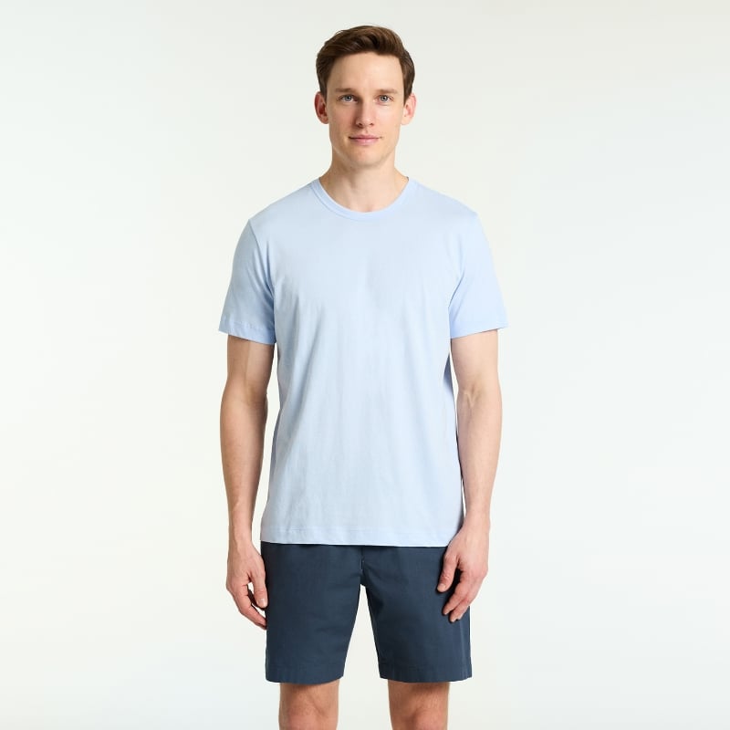 Bluemint RICCI SKY BLUE Crew Neck Pima Cotton T-Shirt