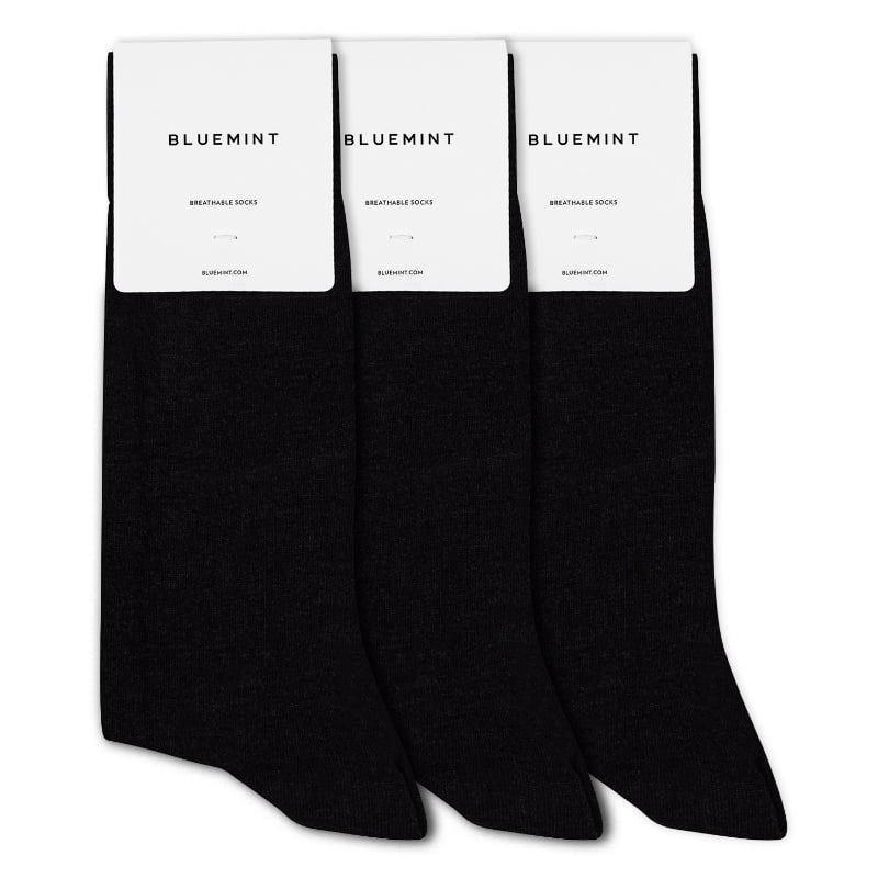 bluemint ROY 3 PACK BLACK Stretch-Bamboo Blend Socks