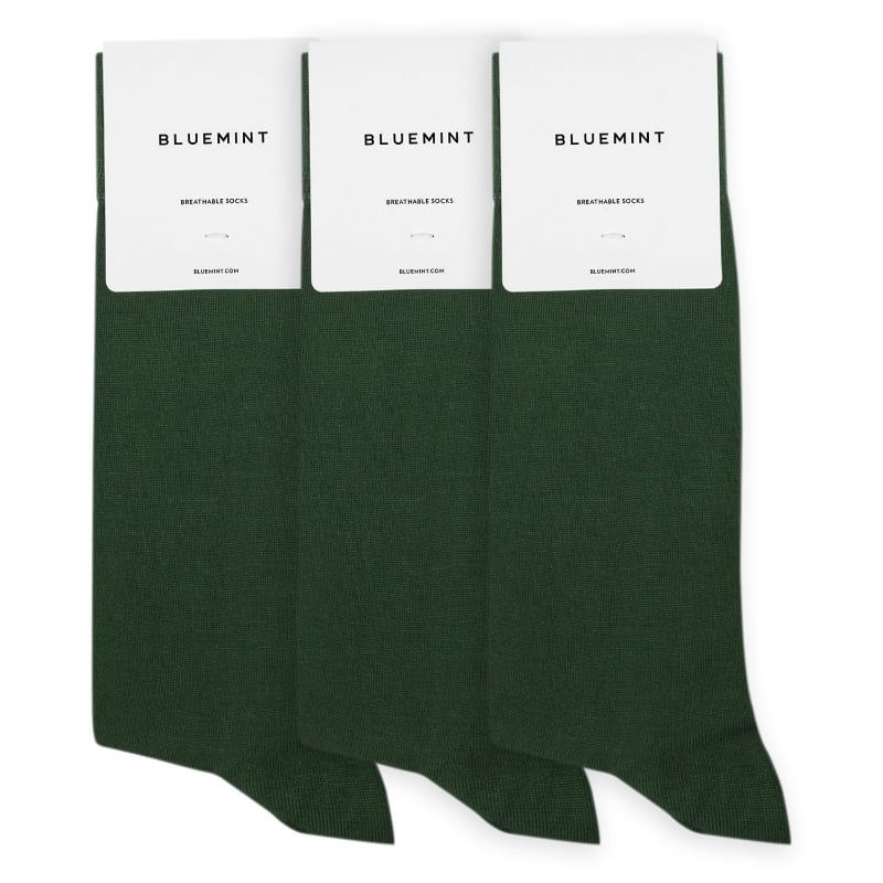 bluemint ROY 3 PACK FOREST GREEN Stretch-Bamboo Blend Socks