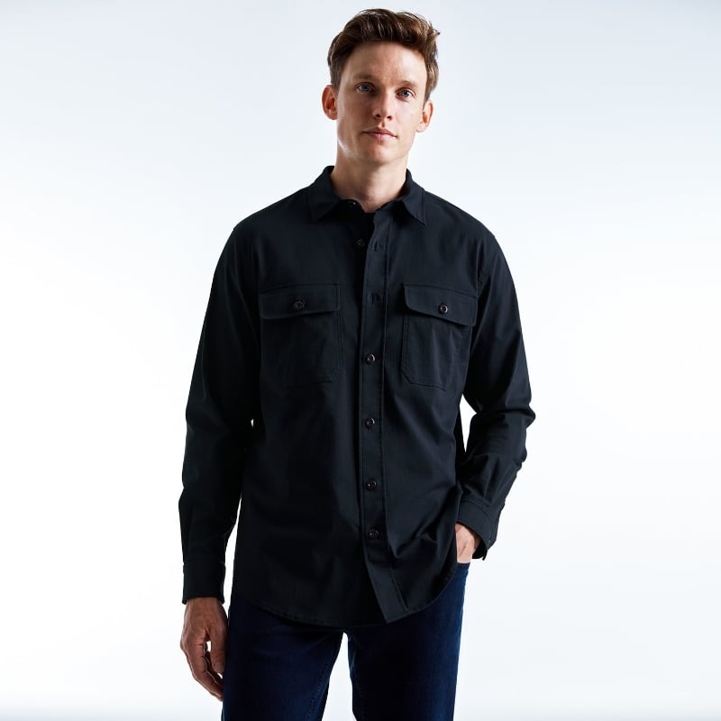 Bluemint RUBINO DARK NAVY Stretch Cotton-Blend Shirt