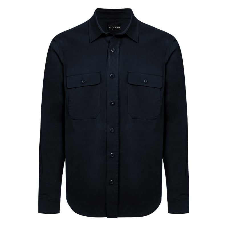 bluemint RUBINO DARK NAVY Stretch Cotton-Blend Shirt