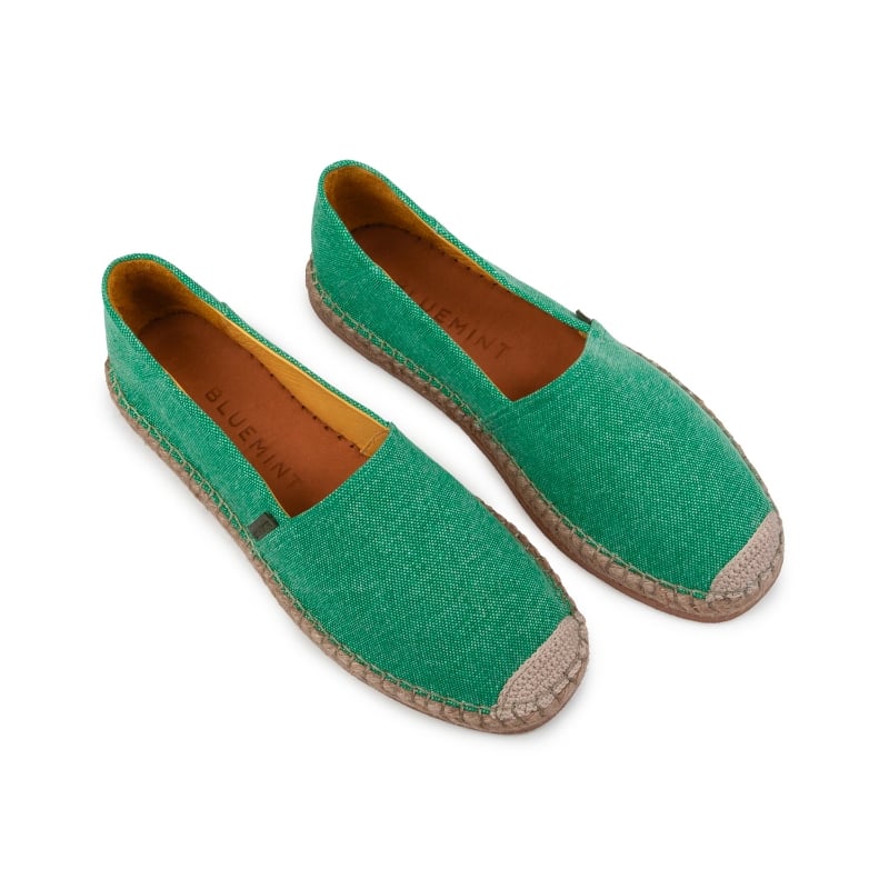Bluemint SALVADOR GREEN Lightweight Canvas Espadrille