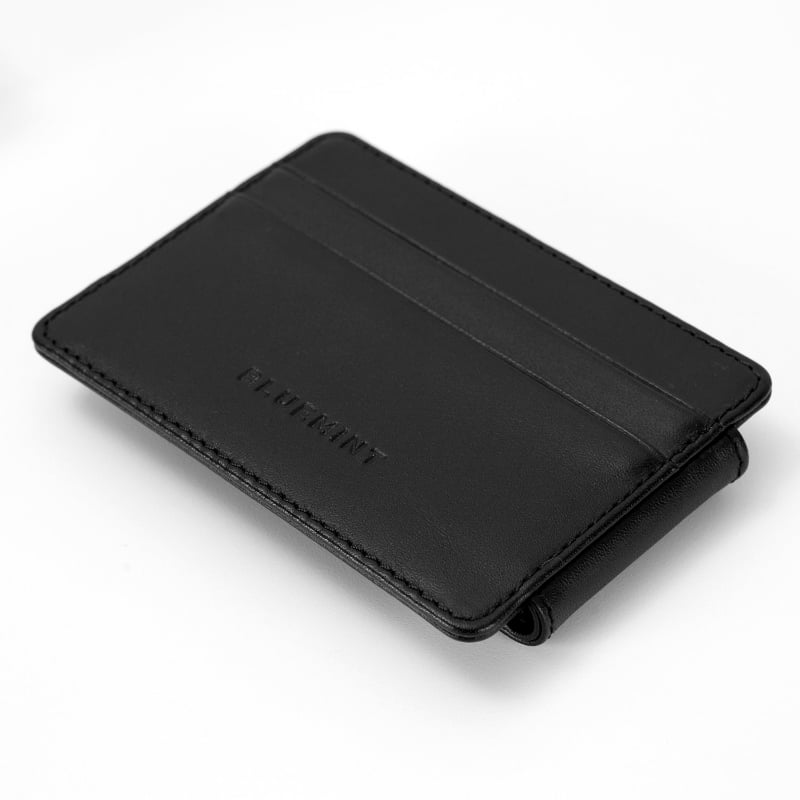 Bluemint STANLEY BLACK Leather Wallet With Money Clip