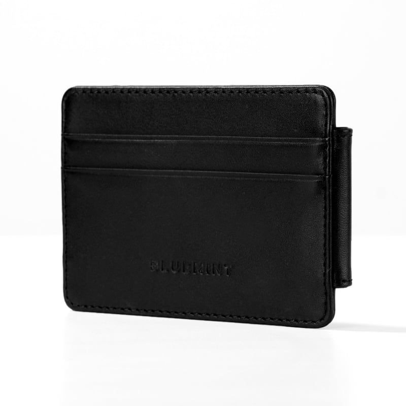 Bluemint STANLEY BLACK Leather Wallet With Money Clip