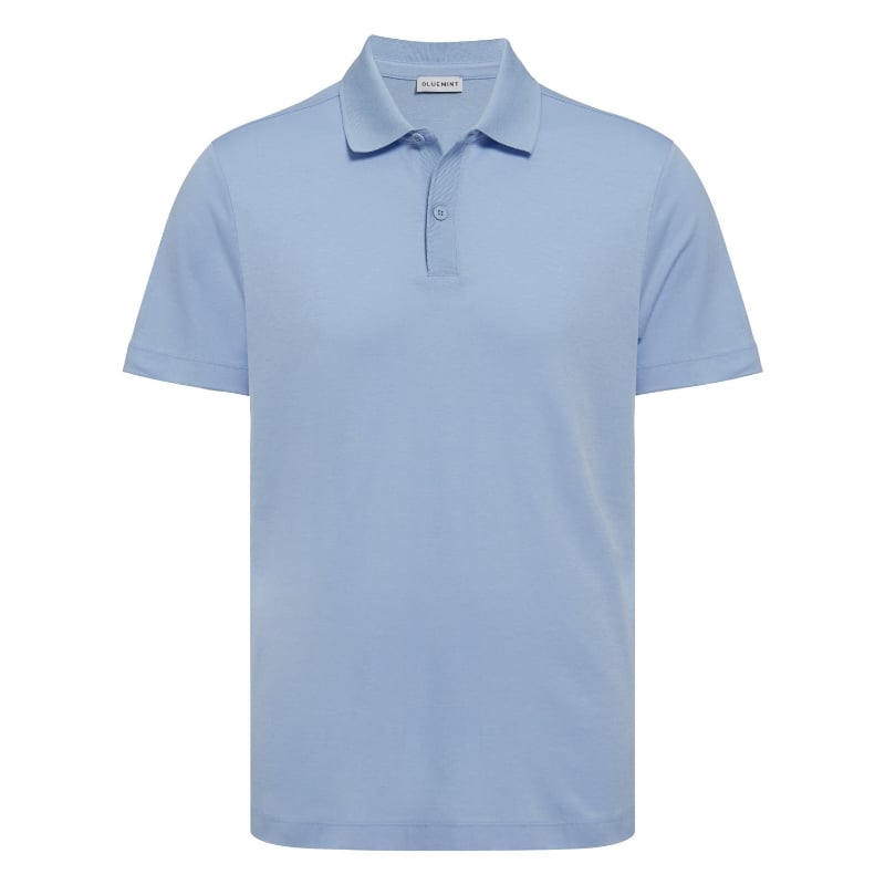 bluemint SYDNEY SKY BLUE Lightweight Ribbed Polo Shirt