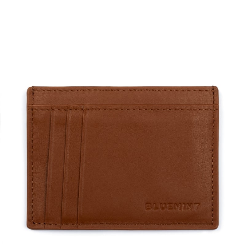 bluemint VINCE BROWN Logo-Debossed Leather Cardholder