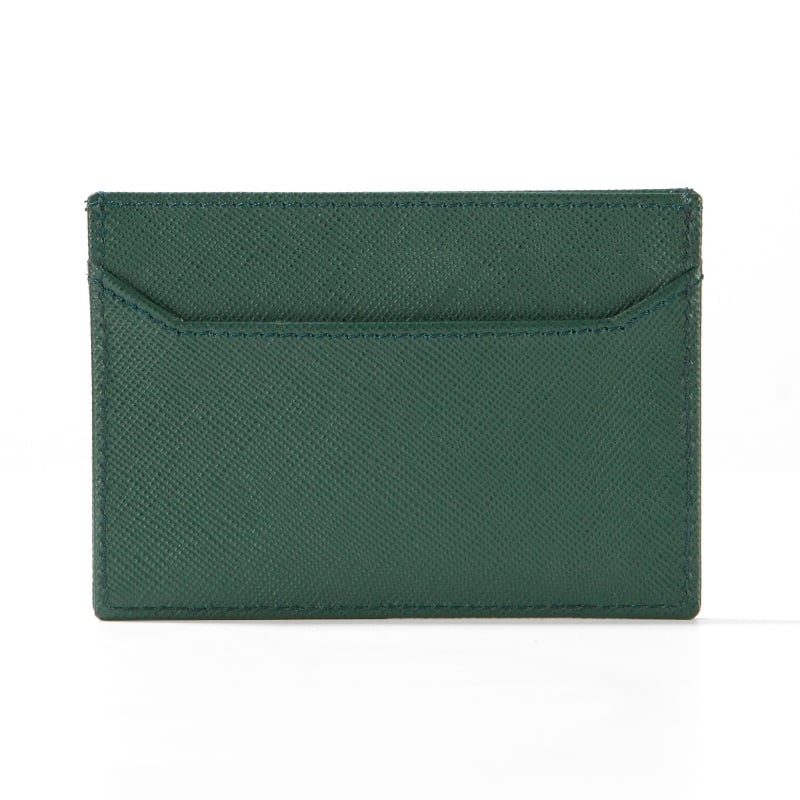 Bluemint WALLACE GREEN Cross-Grain Leather Cardholder